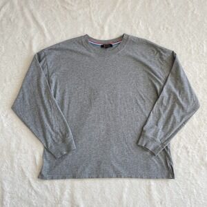 AYR 100% Pima Cotton Long Sleeve Crew Neck Gray Shirt Size Medium
